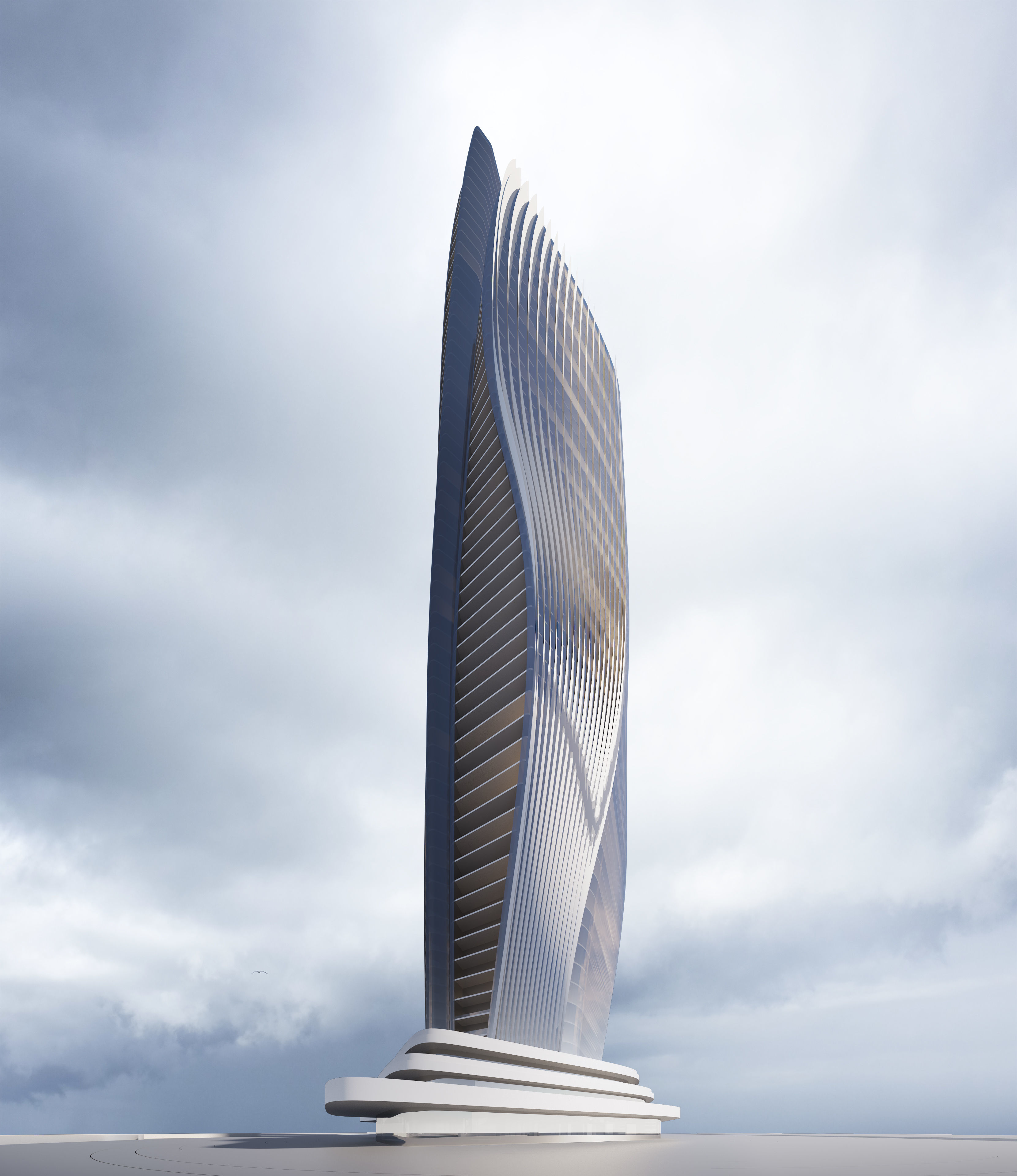 Aesthetic Skyscraper 3D model_1
