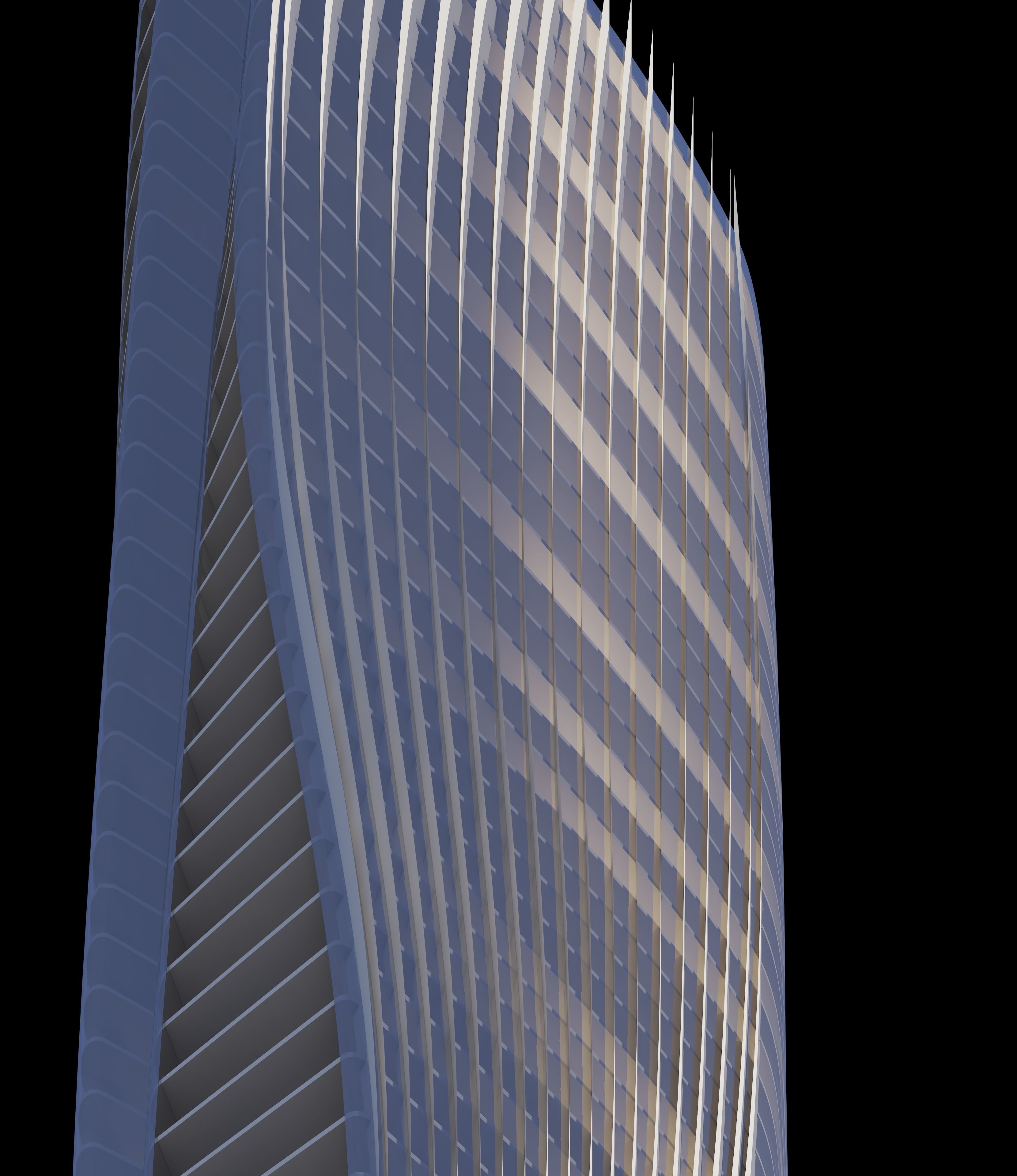 Aesthetic Skyscraper 3D model_9