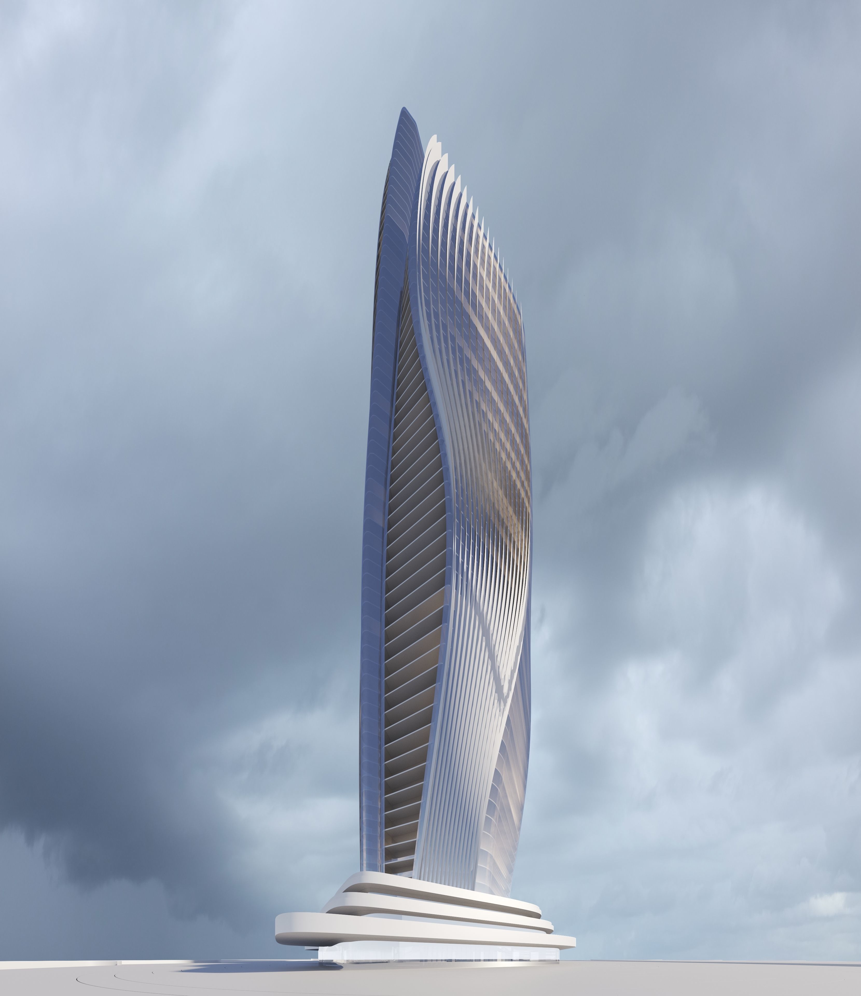 Aesthetic Skyscraper 3D model_30