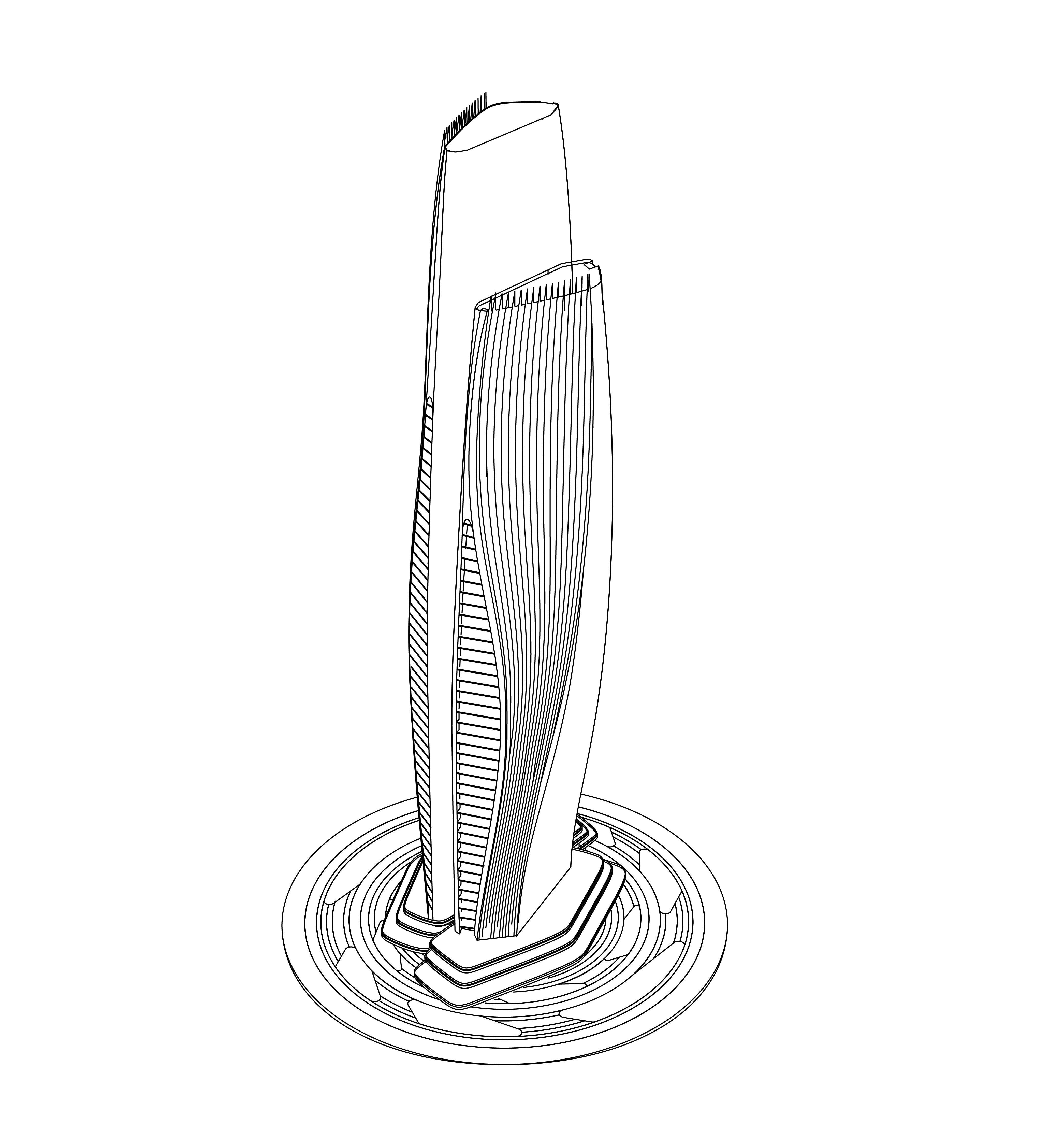 Aesthetic Skyscraper 3D model_4