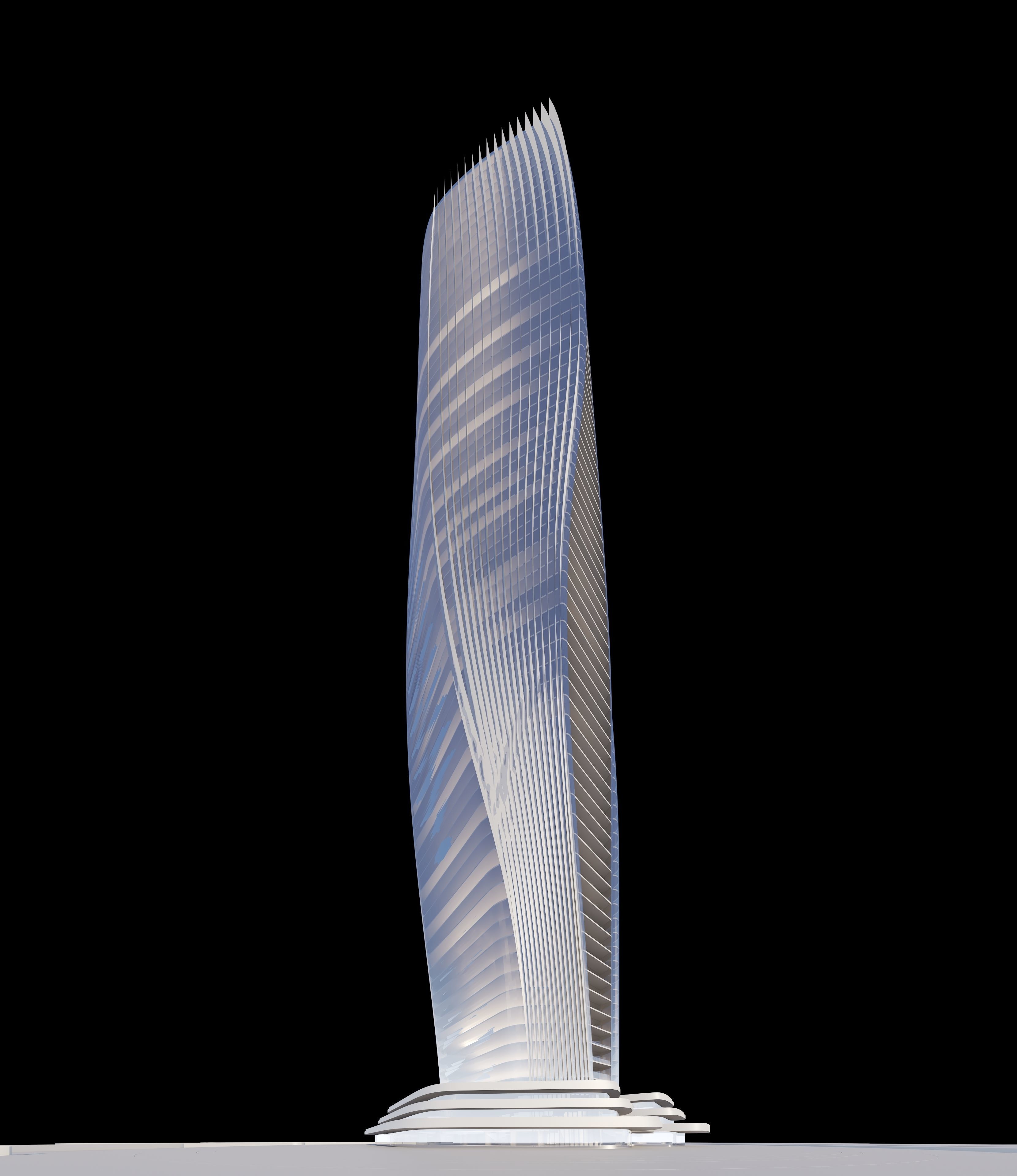 Aesthetic Skyscraper 3D model_6