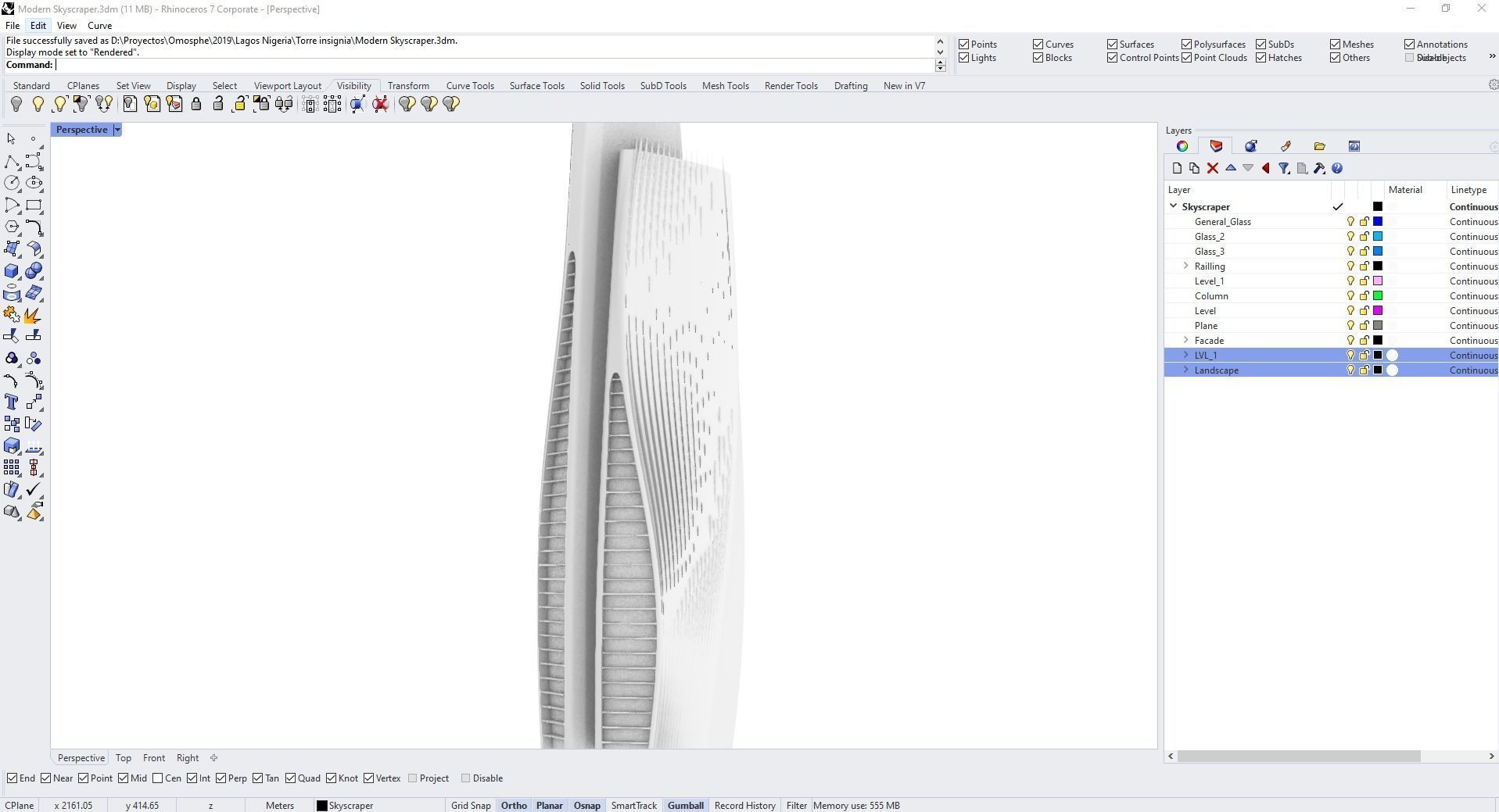 Aesthetic Skyscraper 3D model_24