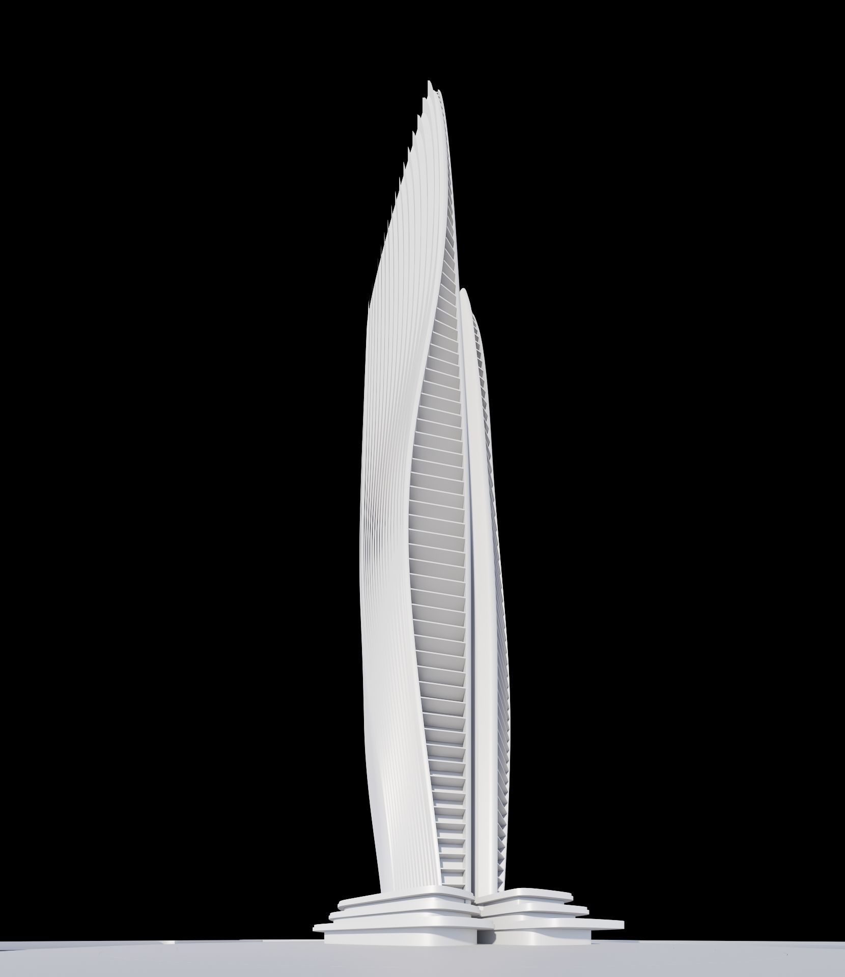 Aesthetic Skyscraper 3D model_14