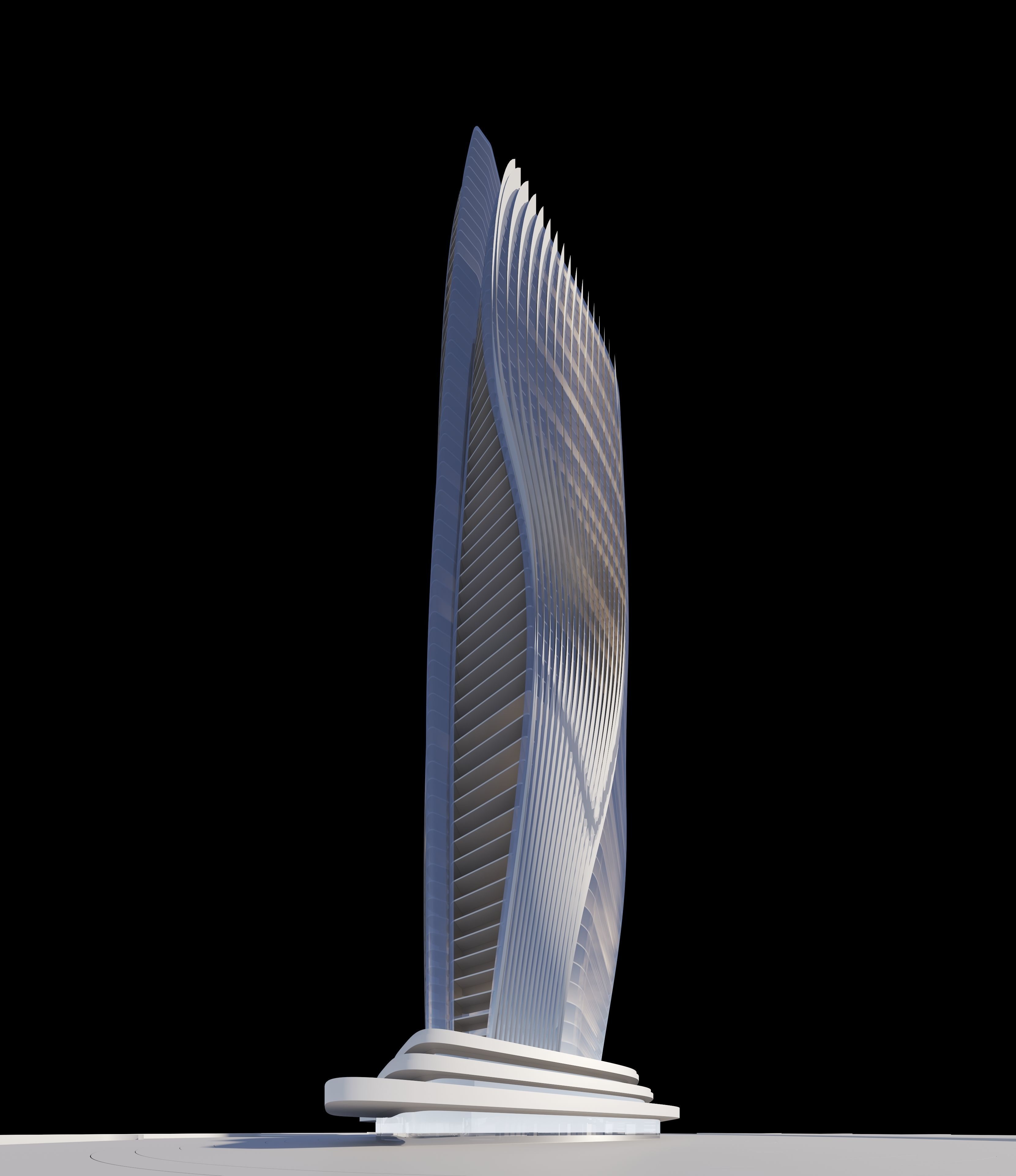Aesthetic Skyscraper 3D model_3