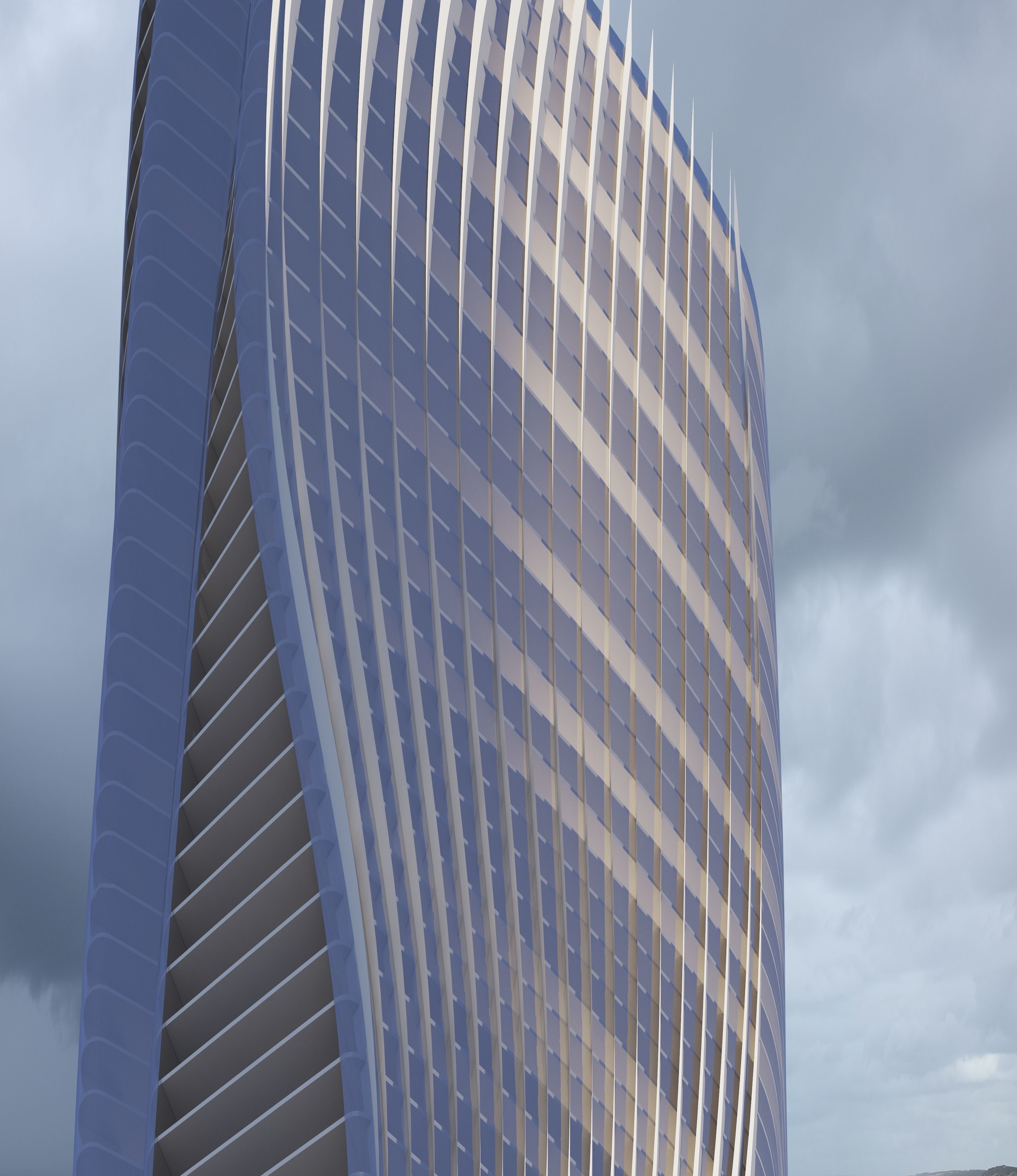 Aesthetic Skyscraper 3D model_7