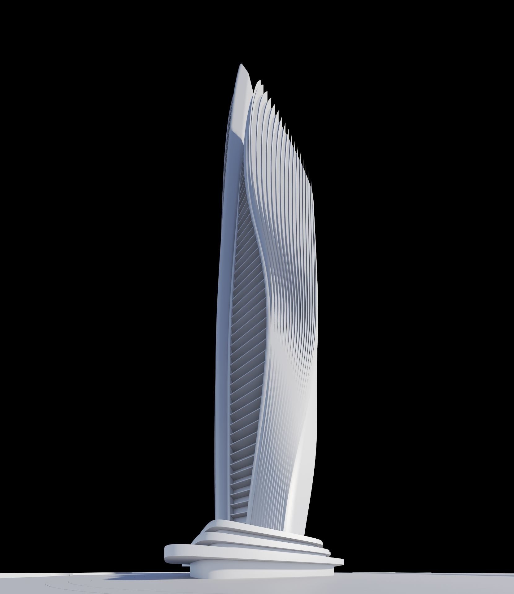 Aesthetic Skyscraper 3D model_11