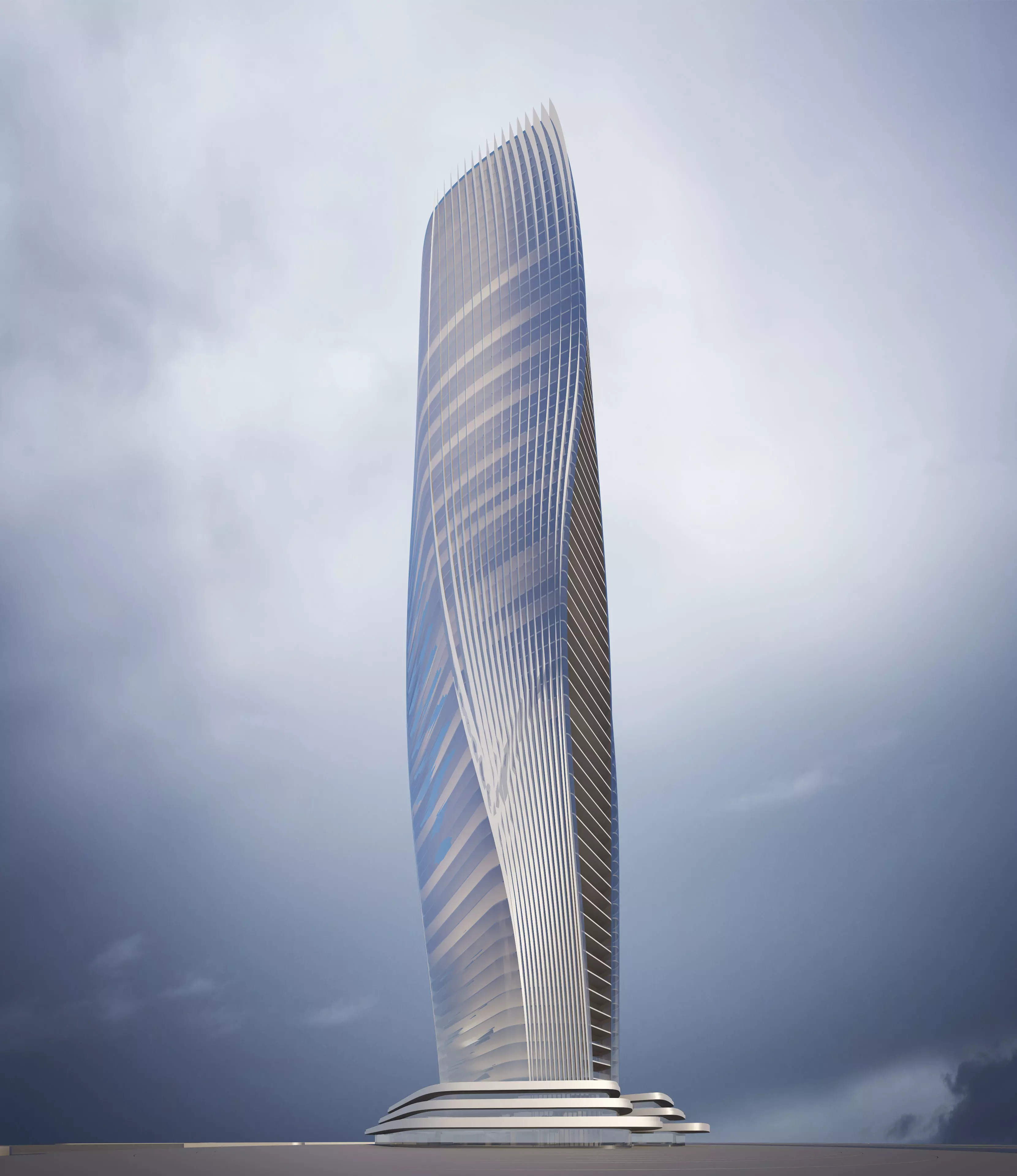Aesthetic Skyscraper 3D model_0