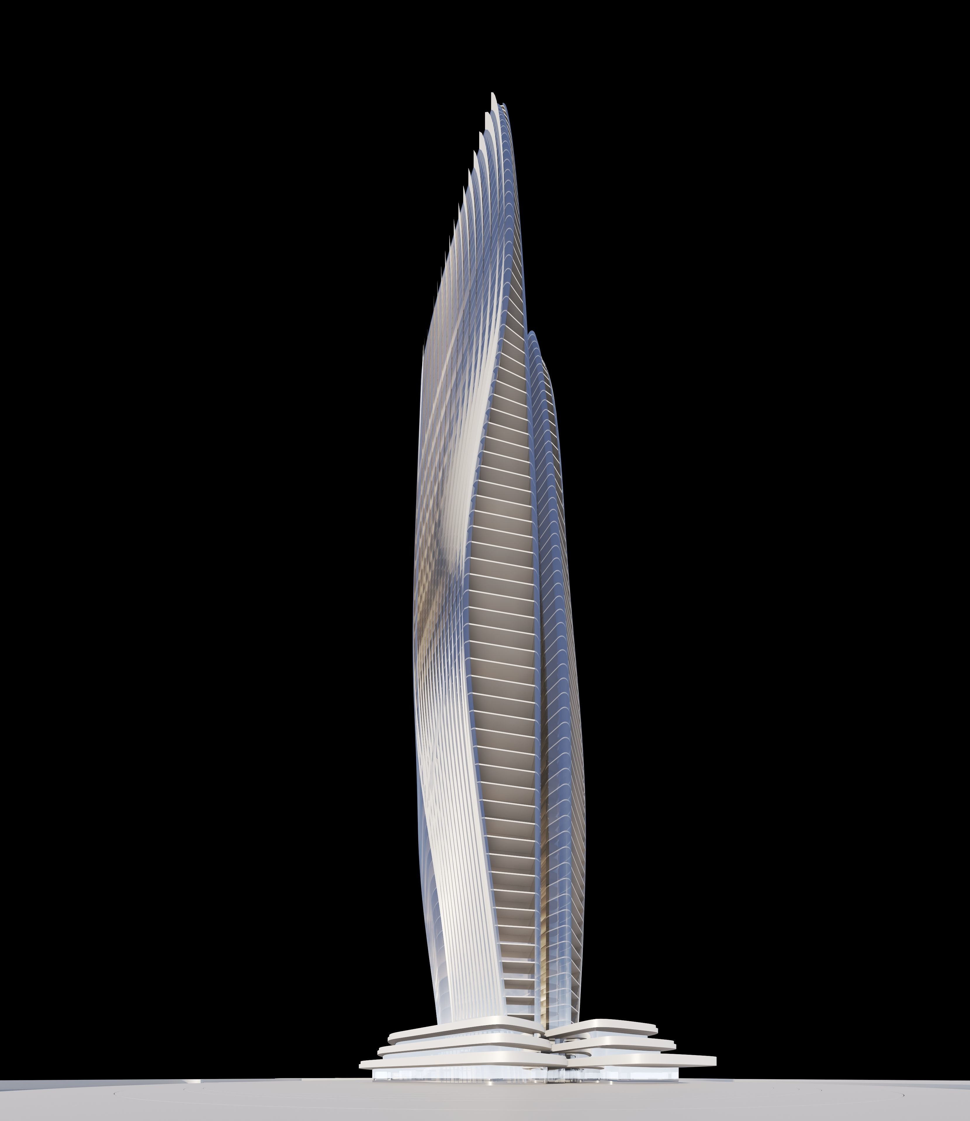 Aesthetic Skyscraper 3D model_5