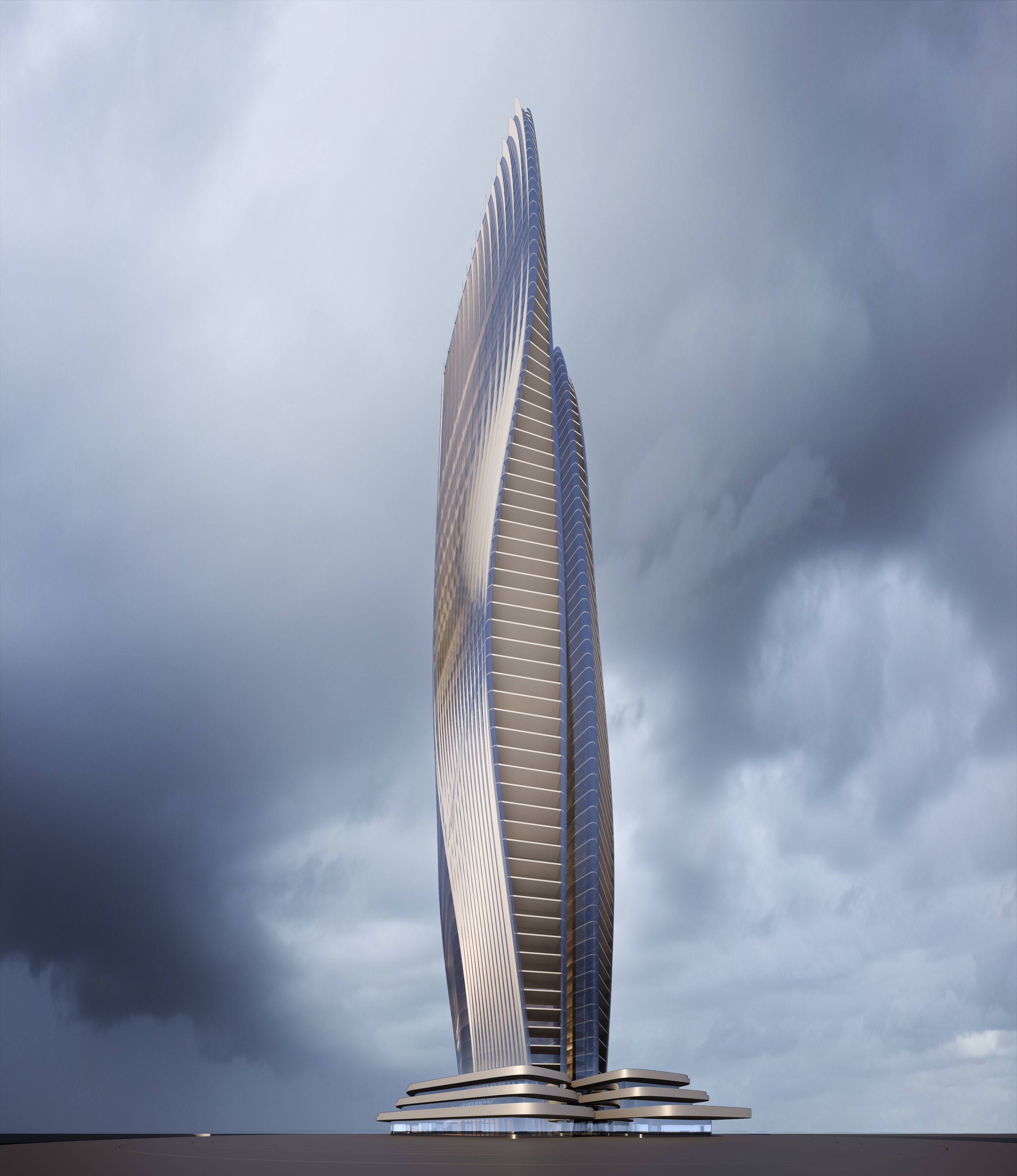 Aesthetic Skyscraper 3D model_2