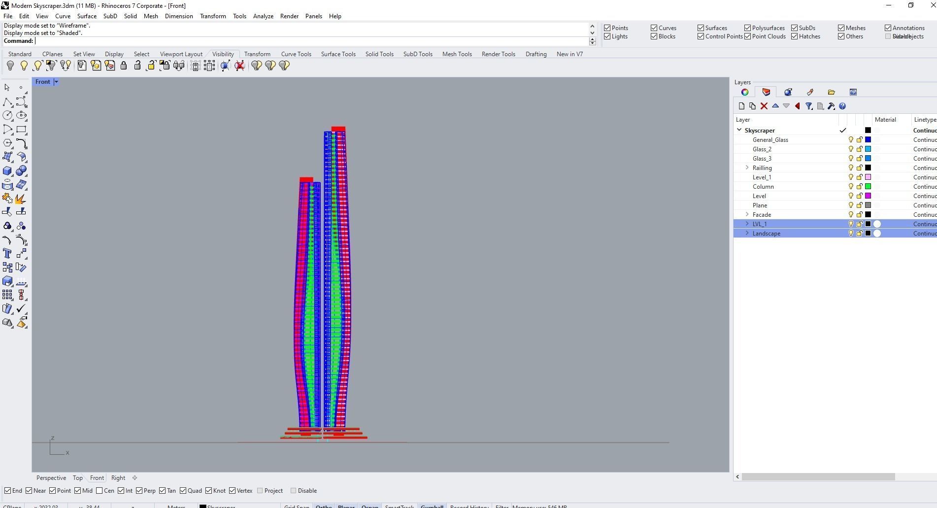 Aesthetic Skyscraper 3D model_25
