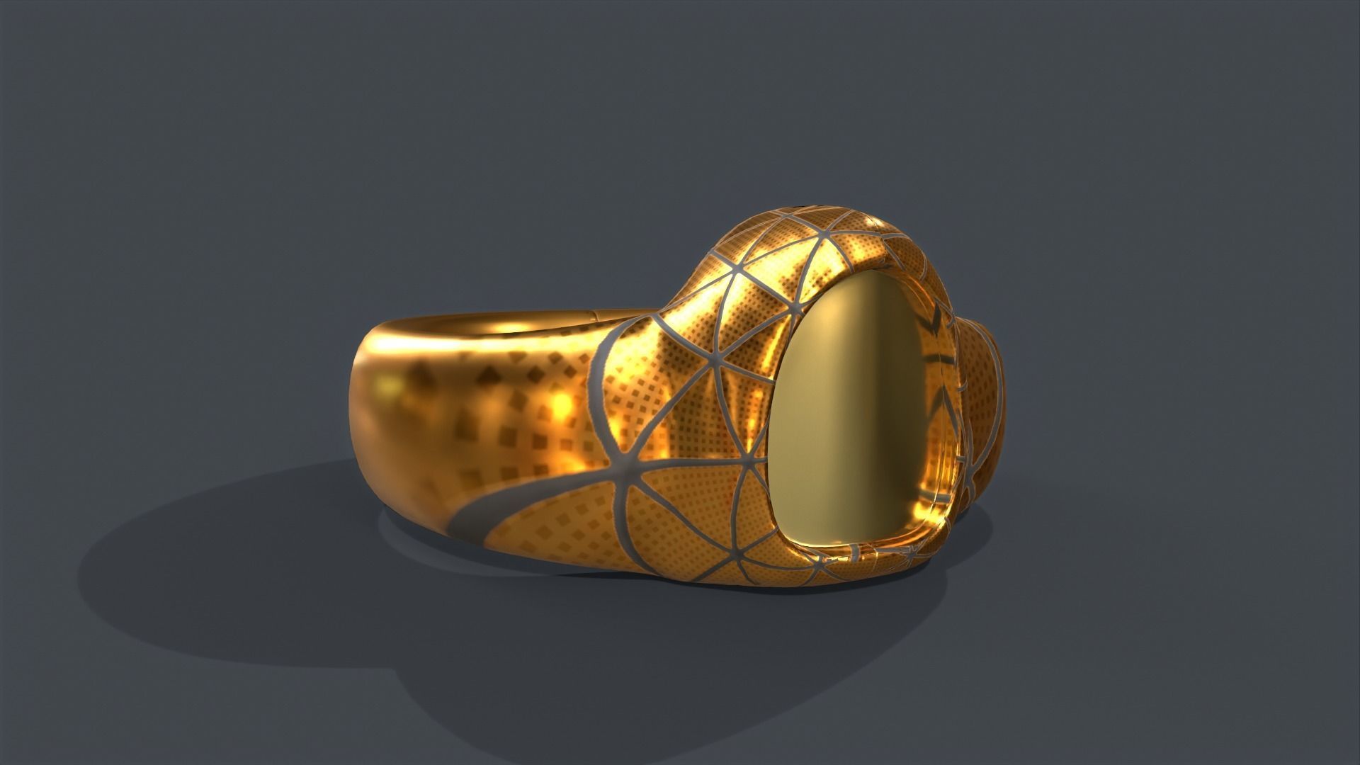 Ring 01 Low-poly 3D model_2