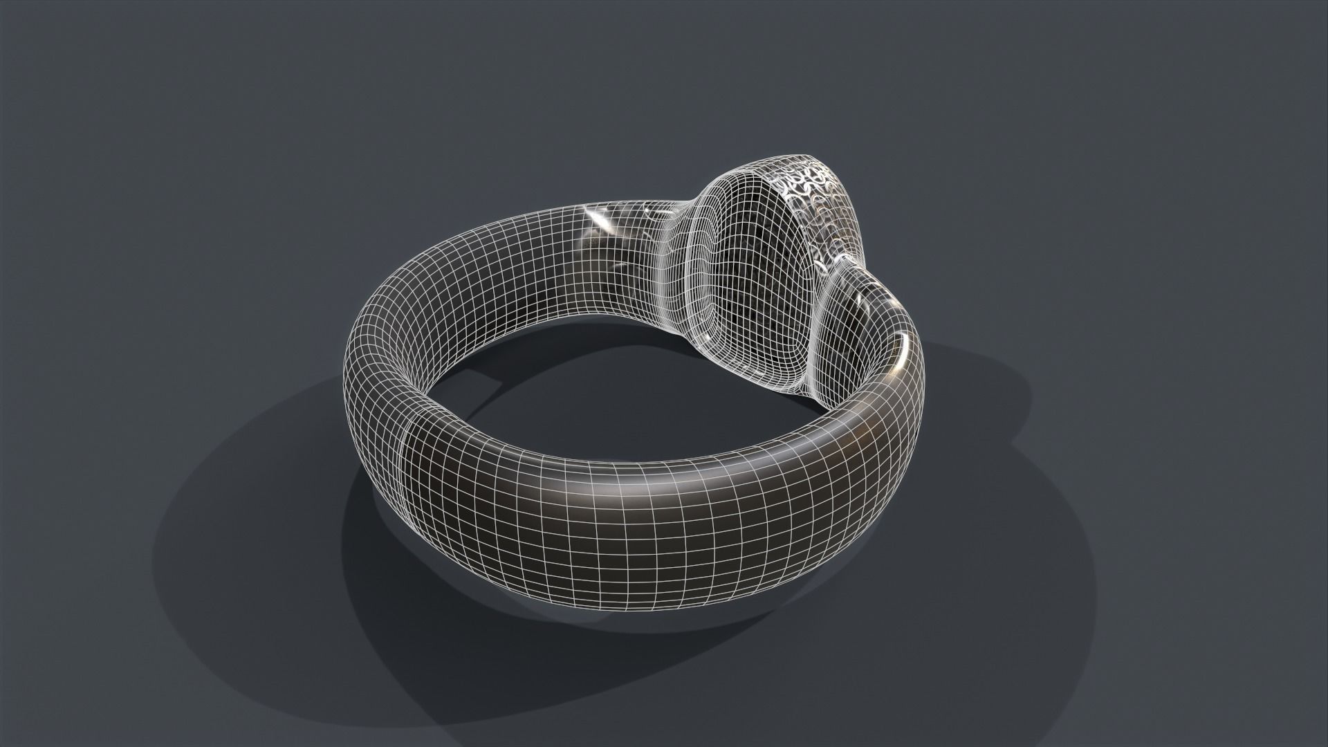 Ring 01 Low-poly 3D model_12