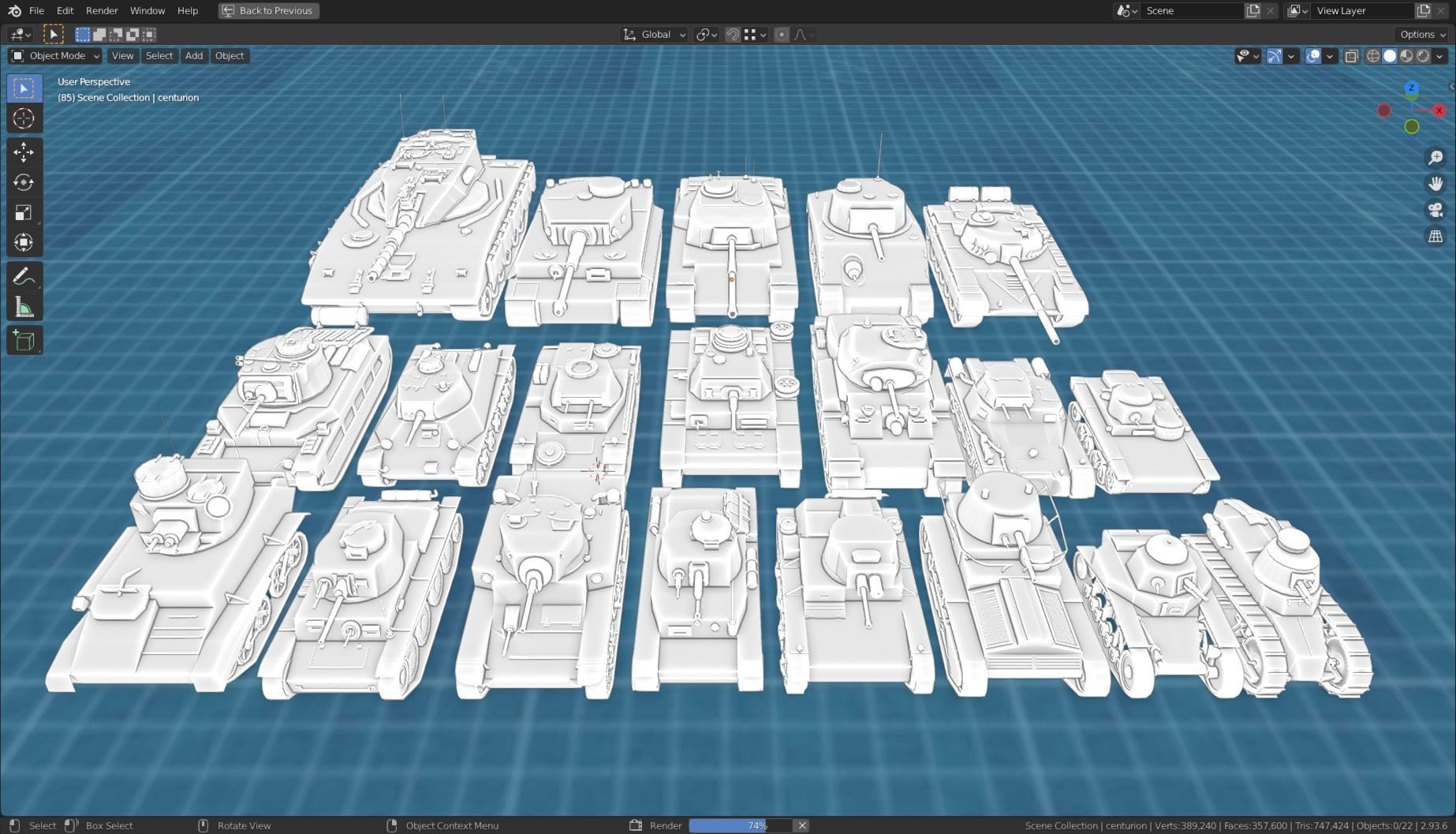 20 TANKS BASE MESHES VOL 1 3D Model Collection_1