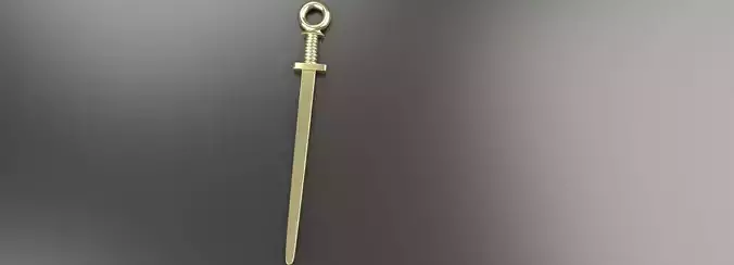 Viking Sword Pendant Silver Gold Platinum Jewelry 3D print model