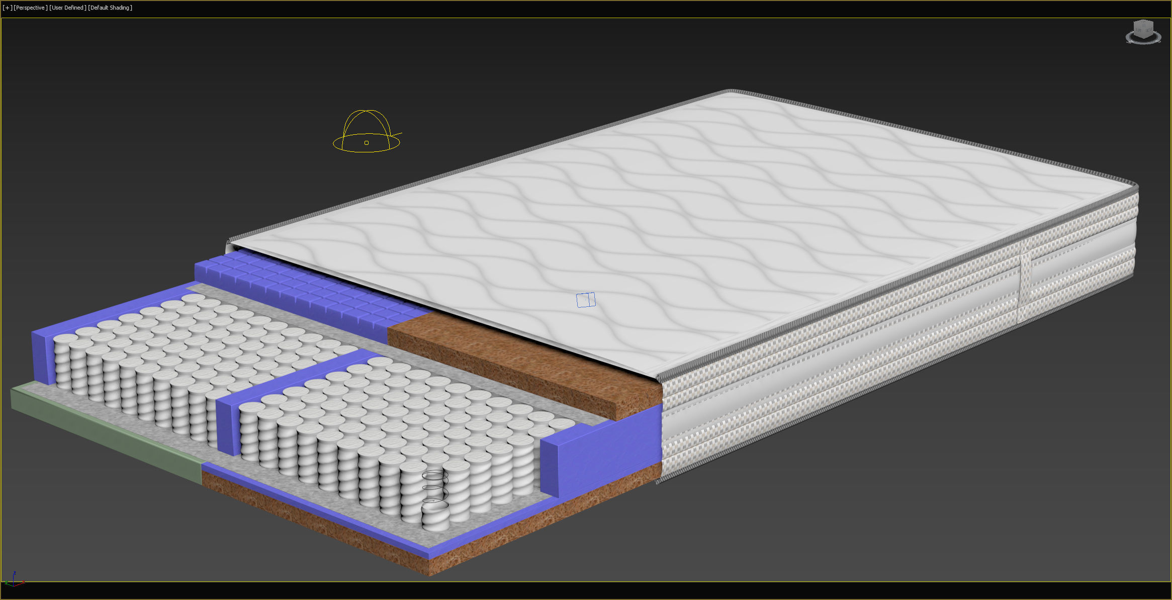 Mattress section 4 3D model_7