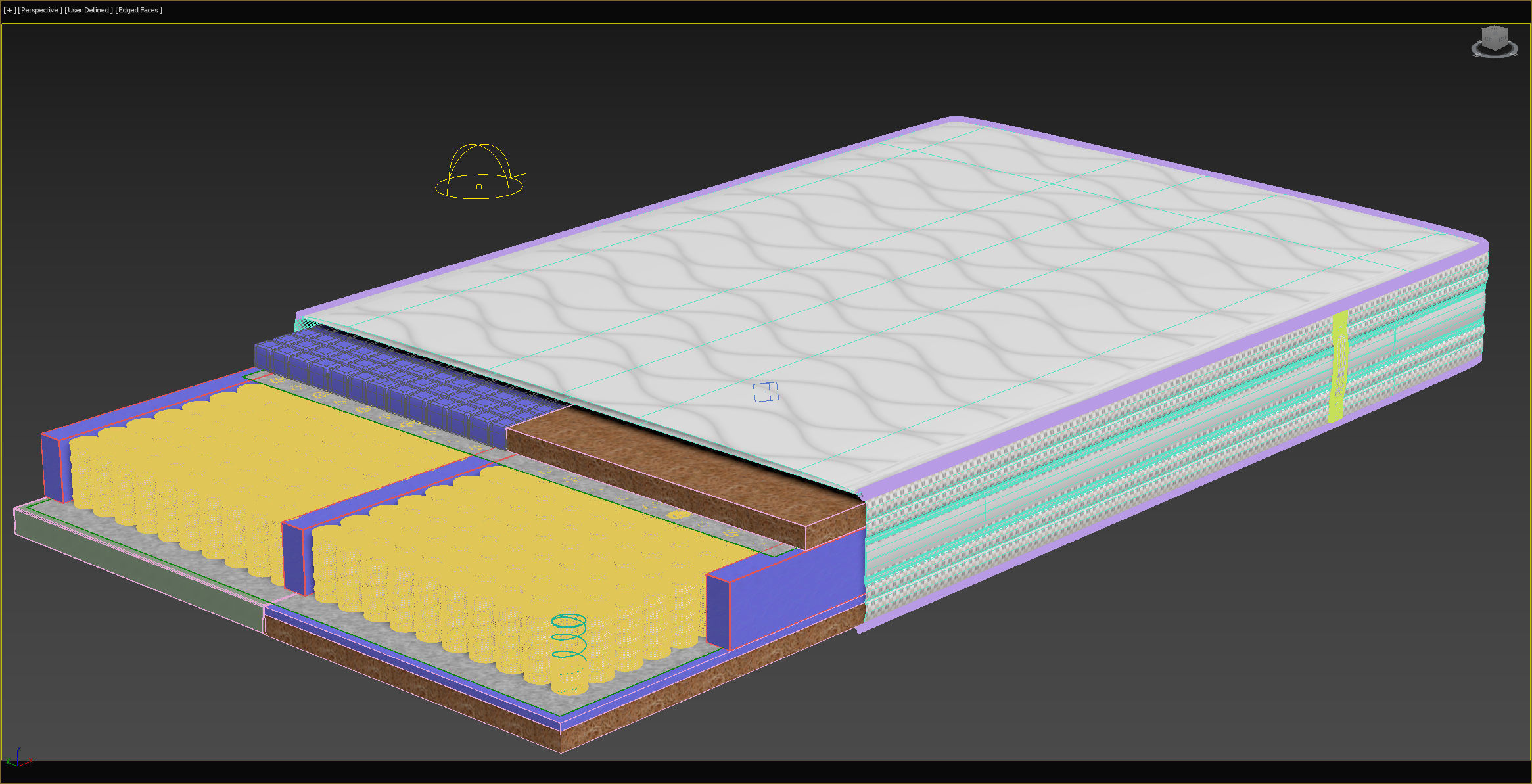 Mattress section 4 3D model_6