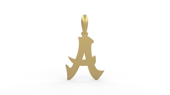 Initial Letters Pendant Karasha A 3D print model