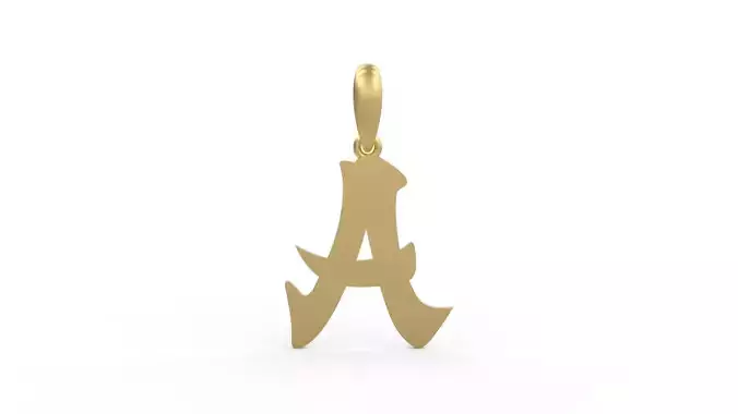 Initial Letters Pendant Karasha A 3D print model