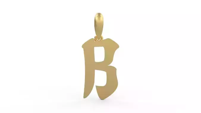 Initial Letters Pendant Karasha B 3D print model