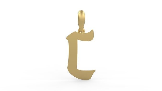 Initial Letters Pendant Karasha C 3D print model