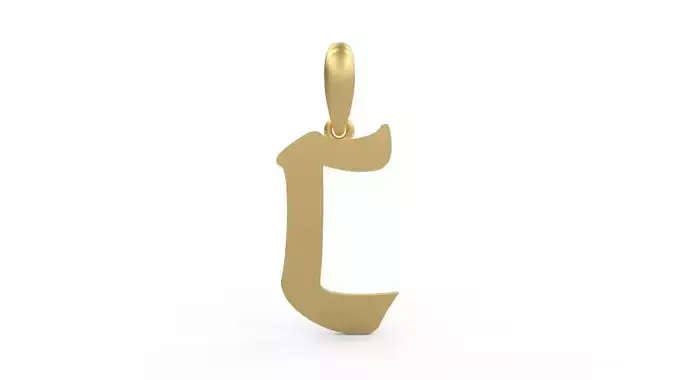Initial Letters Pendant Karasha C 3D print model