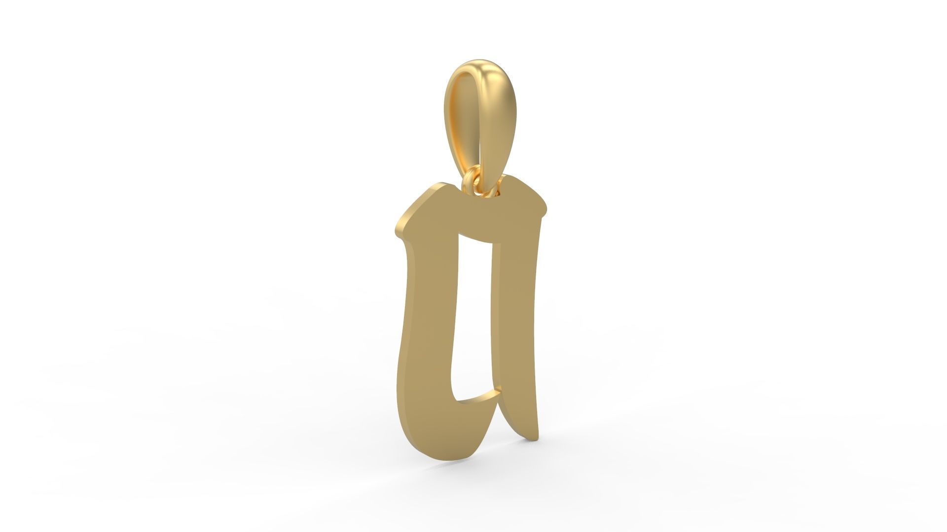Initial Letters Pendant Karasha D 3D print model_3