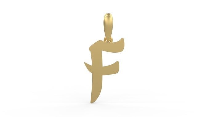 Initial Letters Pendant Karasha F 3D print model