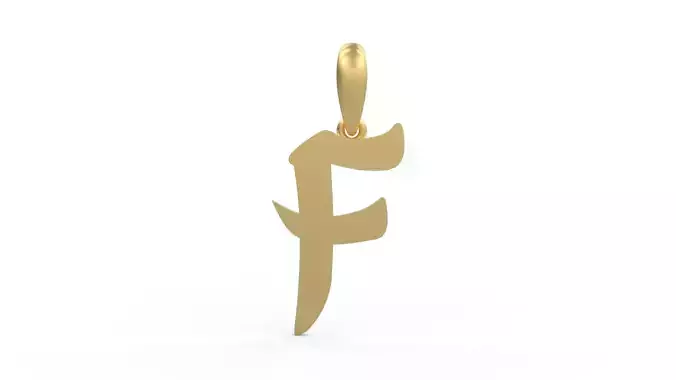 Initial Letters Pendant Karasha F 3D print model