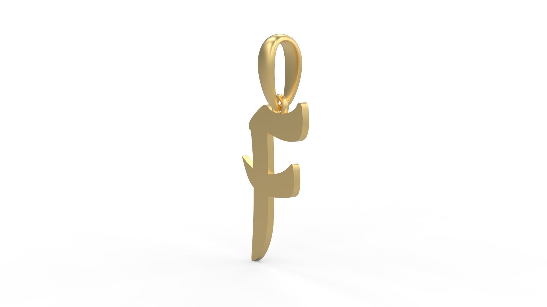 Initial Letters Pendant Karasha F 3D print model_1