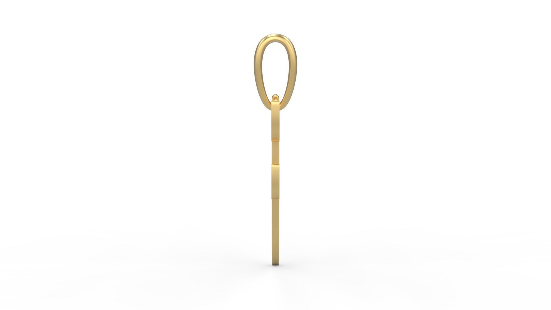 Initial Letters Pendant Karasha F 3D print model_2