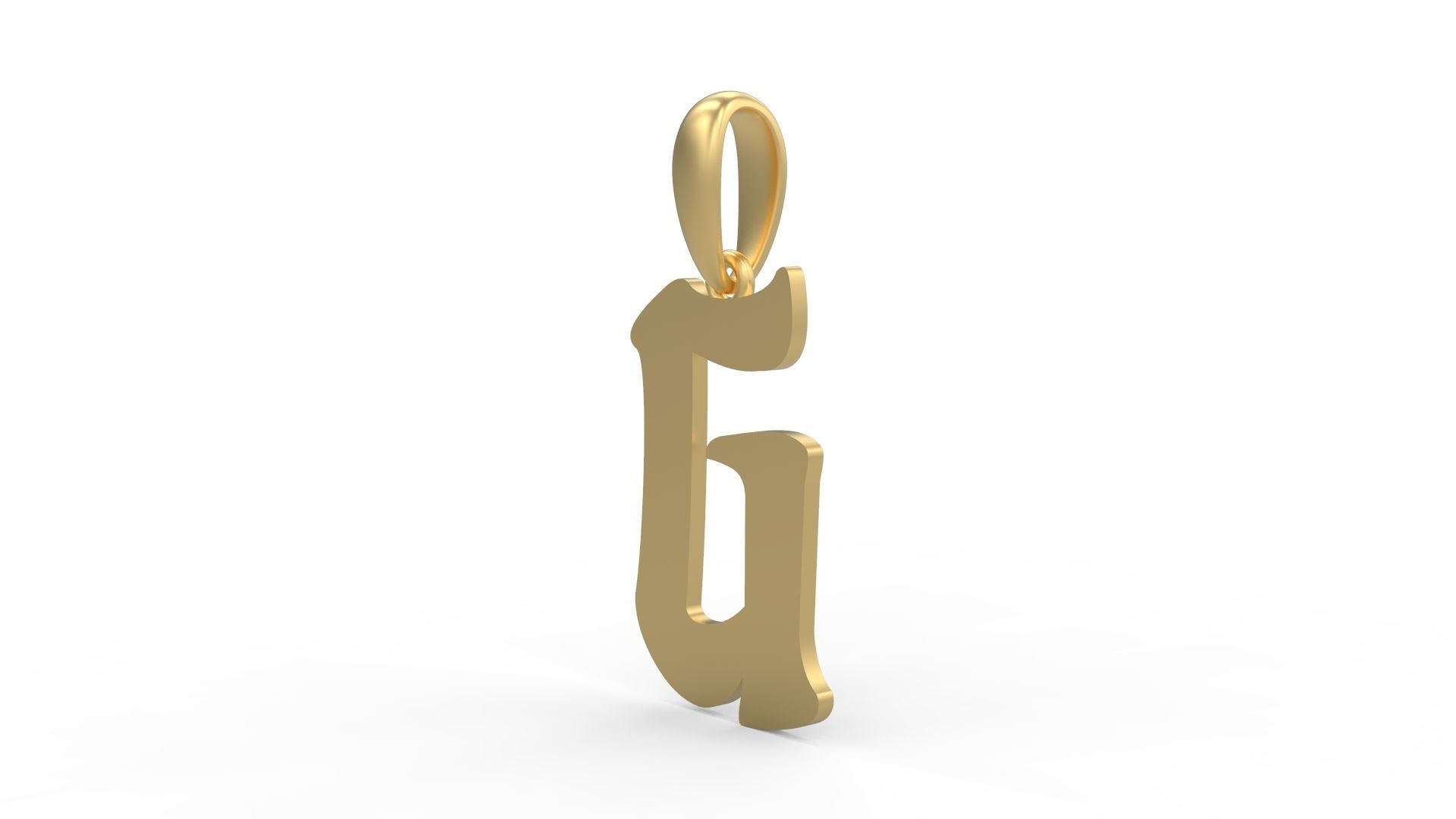 Initial Letters Pendant Karasha G 3D print model_1