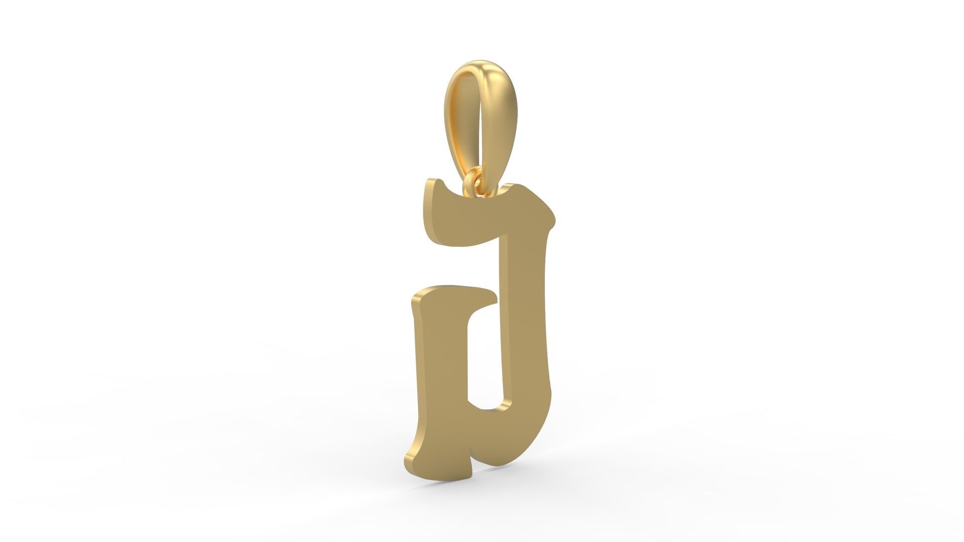 Initial Letters Pendant Karasha G 3D print model_3