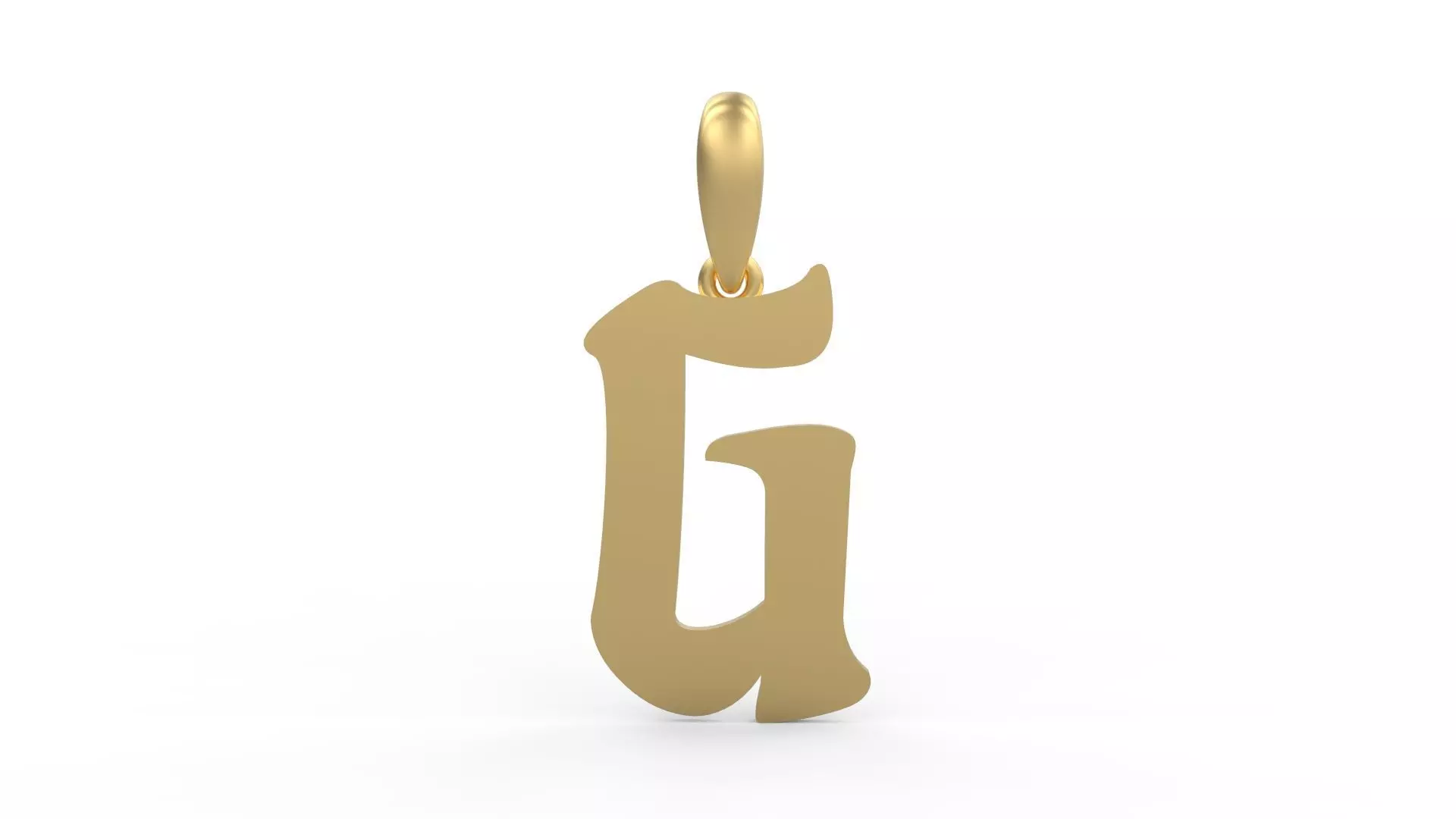 Initial Letters Pendant Karasha G 3D print model_0