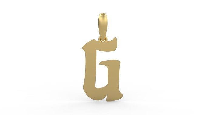 Initial Letters Pendant Karasha G 3D print model
