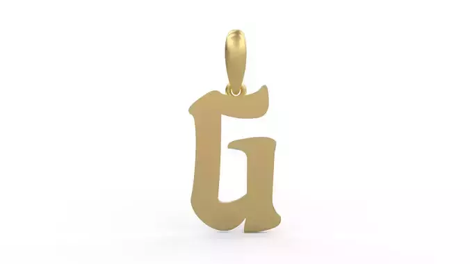 Initial Letters Pendant Karasha G 3D print model