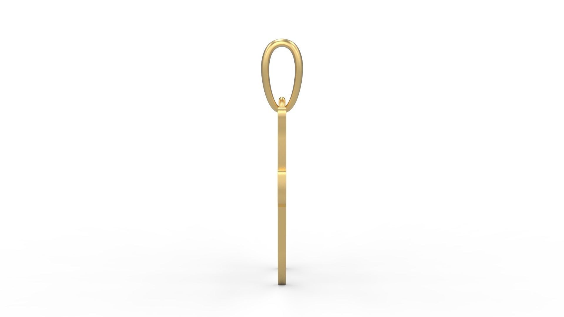 Initial Letters Pendant Karasha H 3D print model_2