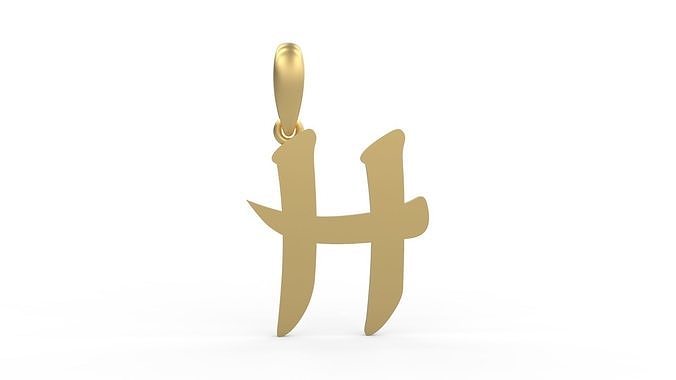 Initial Letters Pendant Karasha H 3D print model
