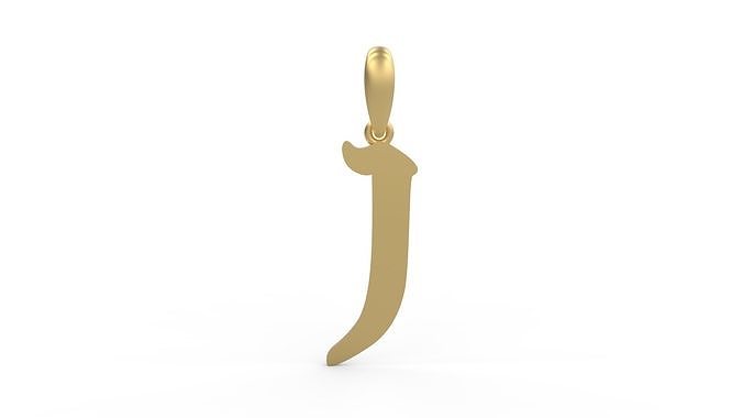 Initial Letters Pendant Karasha J 3D print model