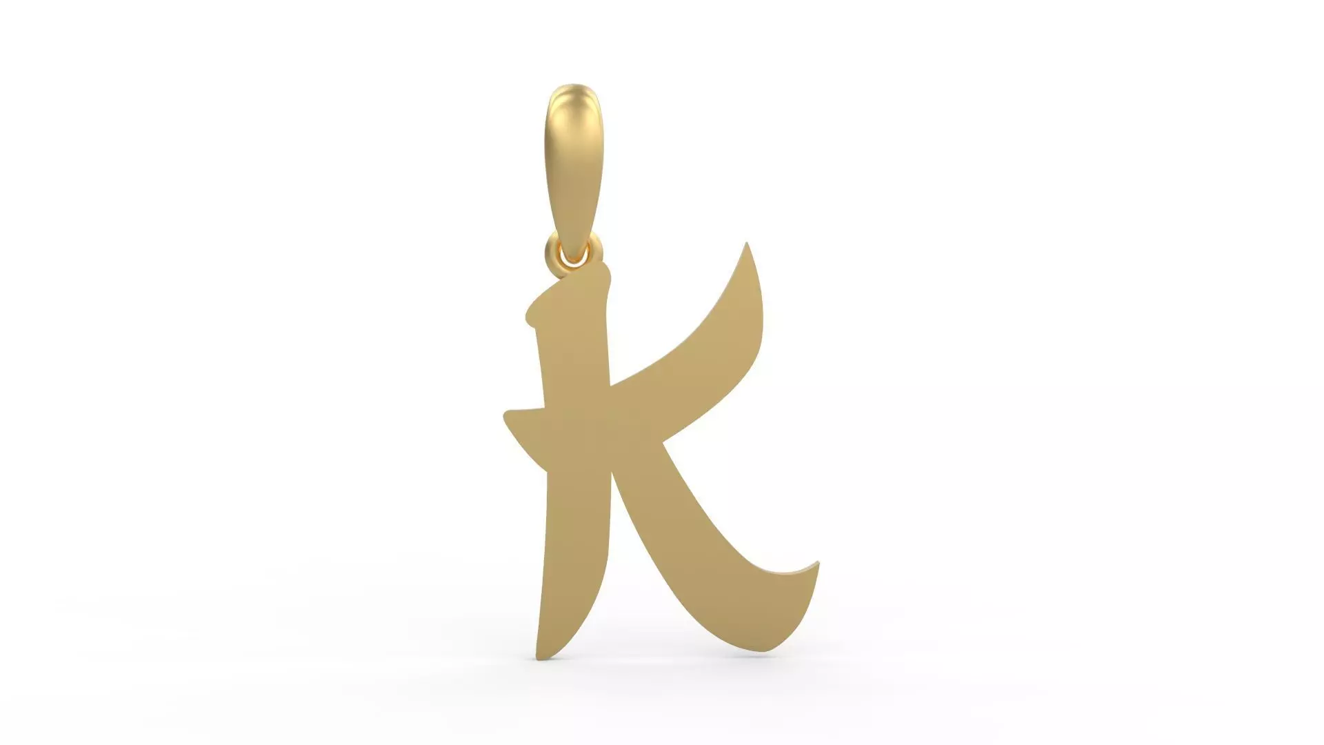 Initial Letters Pendant Karasha K 3D print model_0