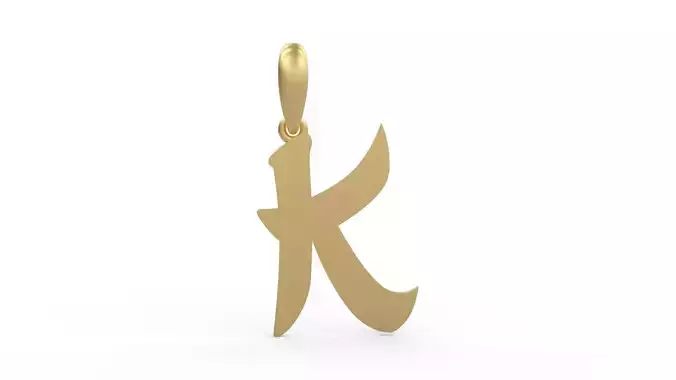 Initial Letters Pendant Karasha K 3D print model