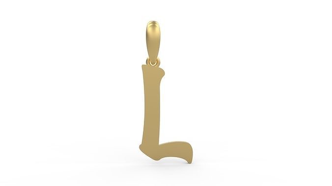 Initial Letters Pendant Karasha L 3D print model