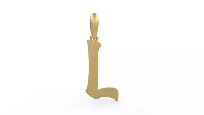 Initial Letters Pendant Karasha L 3D print model