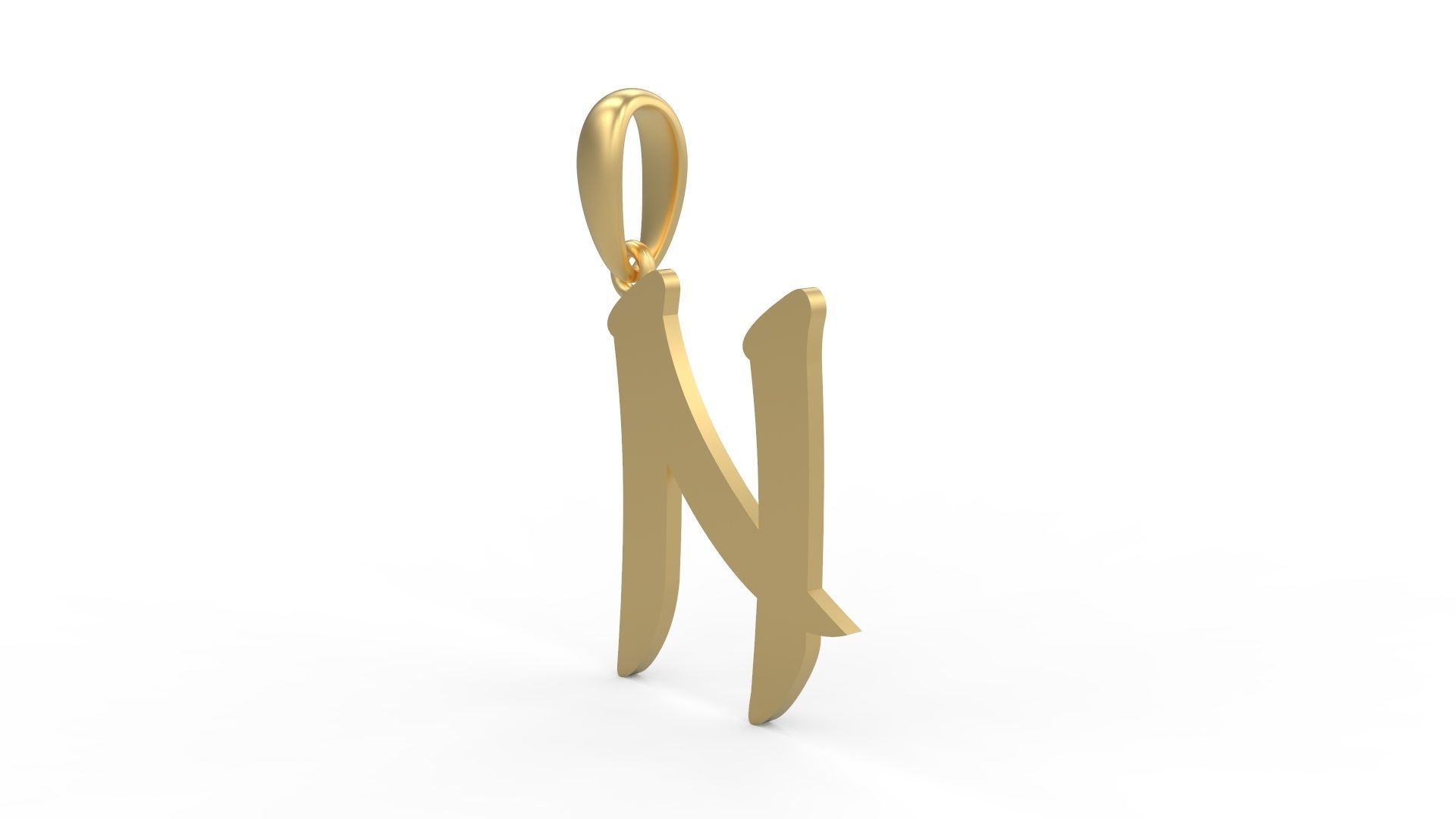Initial Letters Pendant Karasha N 3D print model_1