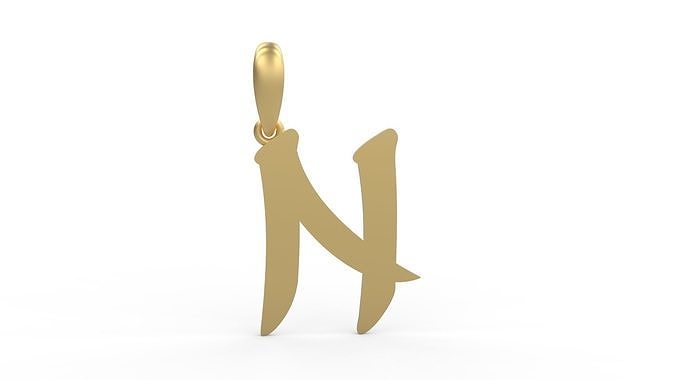 Initial Letters Pendant Karasha N 3D print model