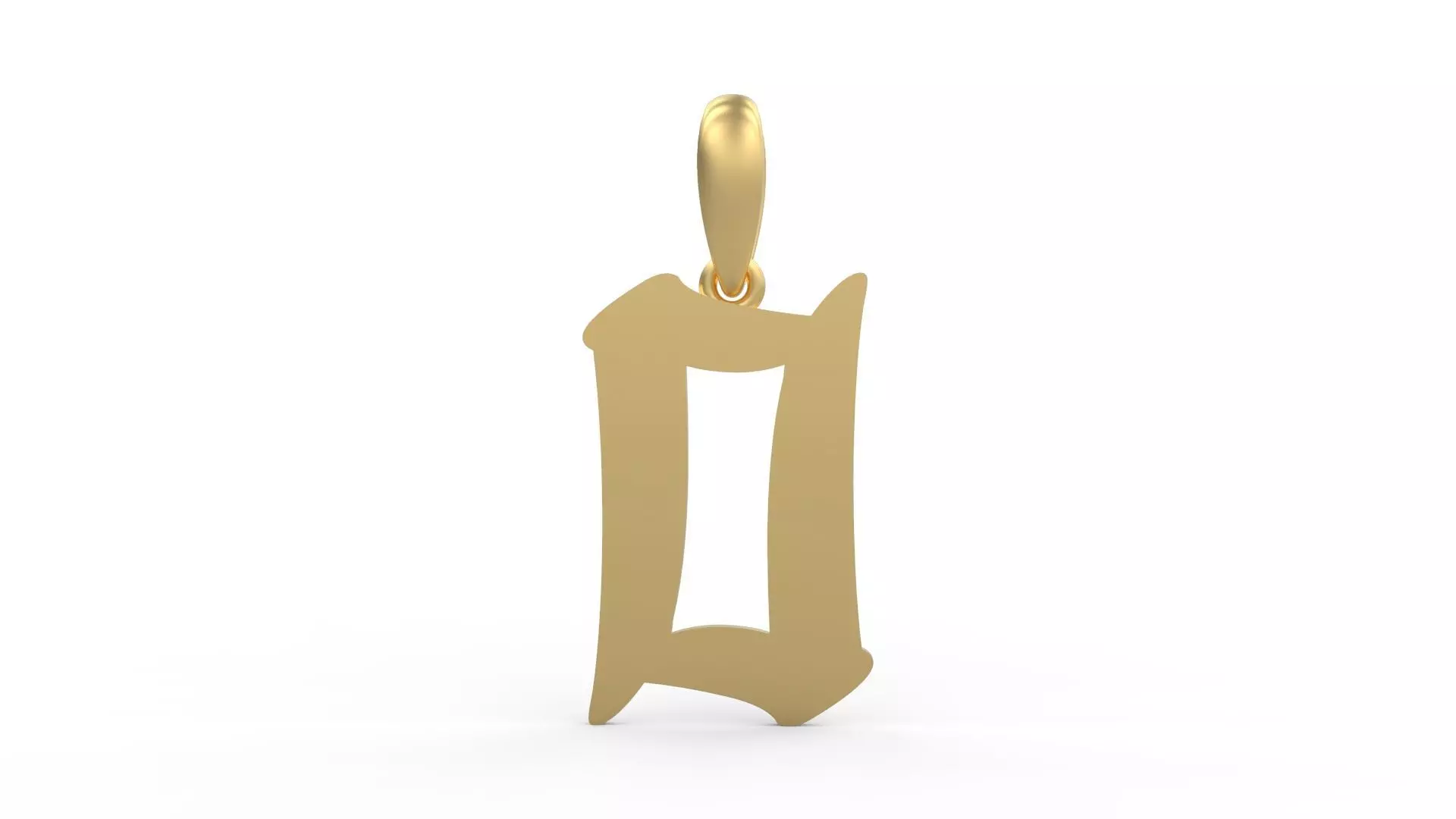 Initial Letters Pendant Karasha O 3D print model_0