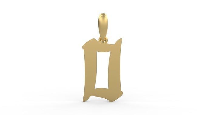 Initial Letters Pendant Karasha O 3D print model