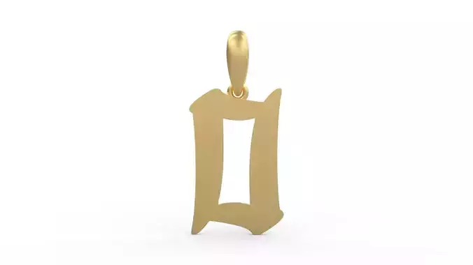 Initial Letters Pendant Karasha O 3D print model