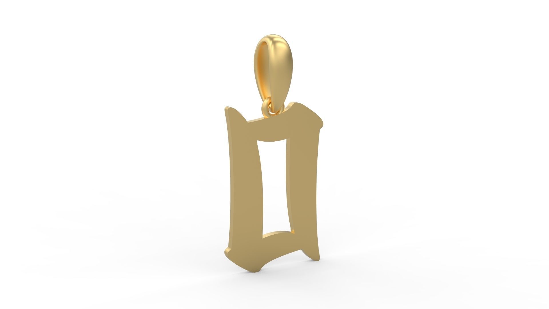 Initial Letters Pendant Karasha O 3D print model_3
