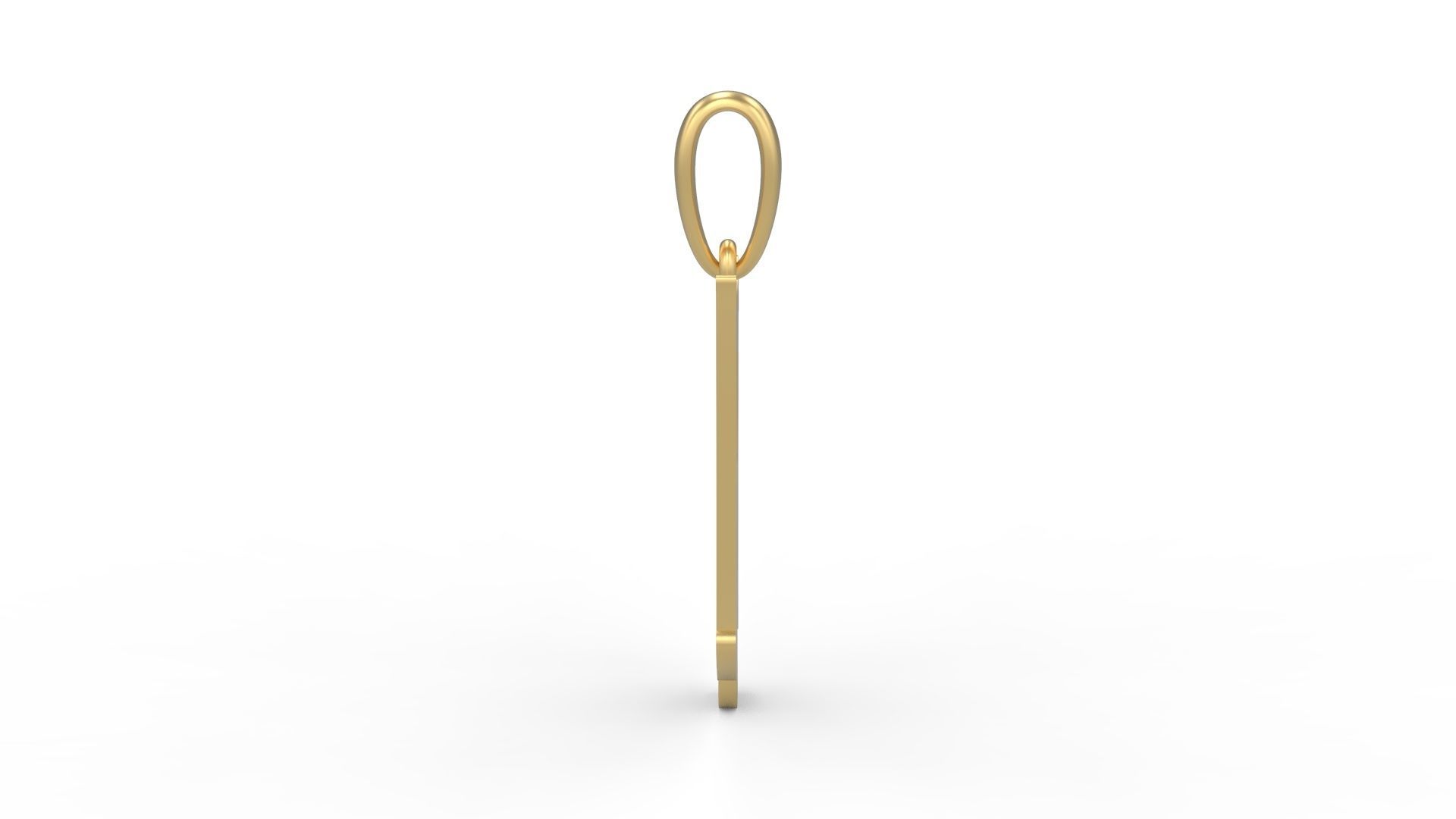 Initial Letters Pendant Karasha Q 3D print model_2