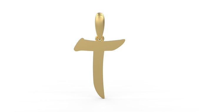 Initial Letters Pendant Karasha T 3D print model